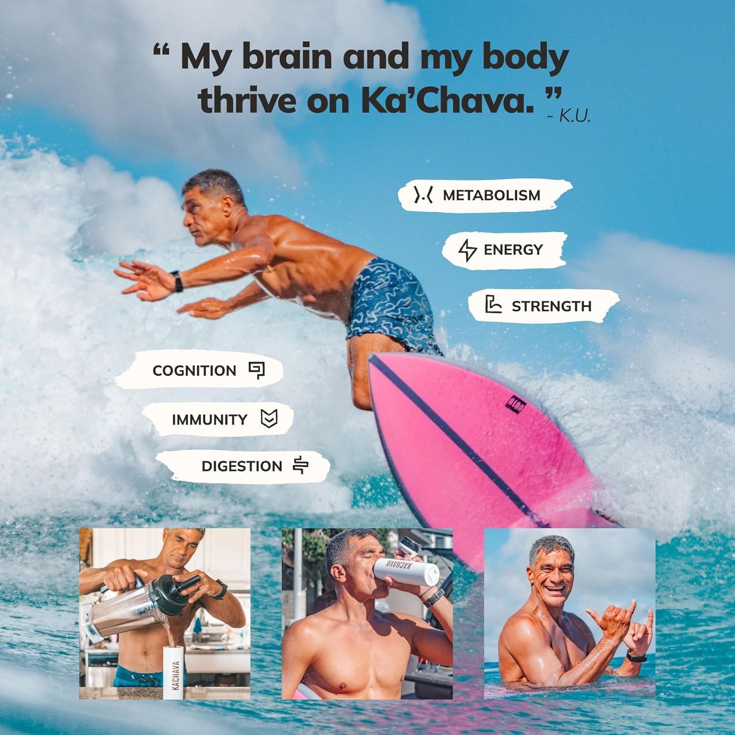 Ka’Chava All-In-One Nutrition Shake Blend, Strawberry, 15 Servings, 85+ Superfoods & Nutrients, Greens Plant-Based Powder Protein Drink, Digestive Enzymes & Probiotics, Vegan Dairy Gluten Free - Image 4
