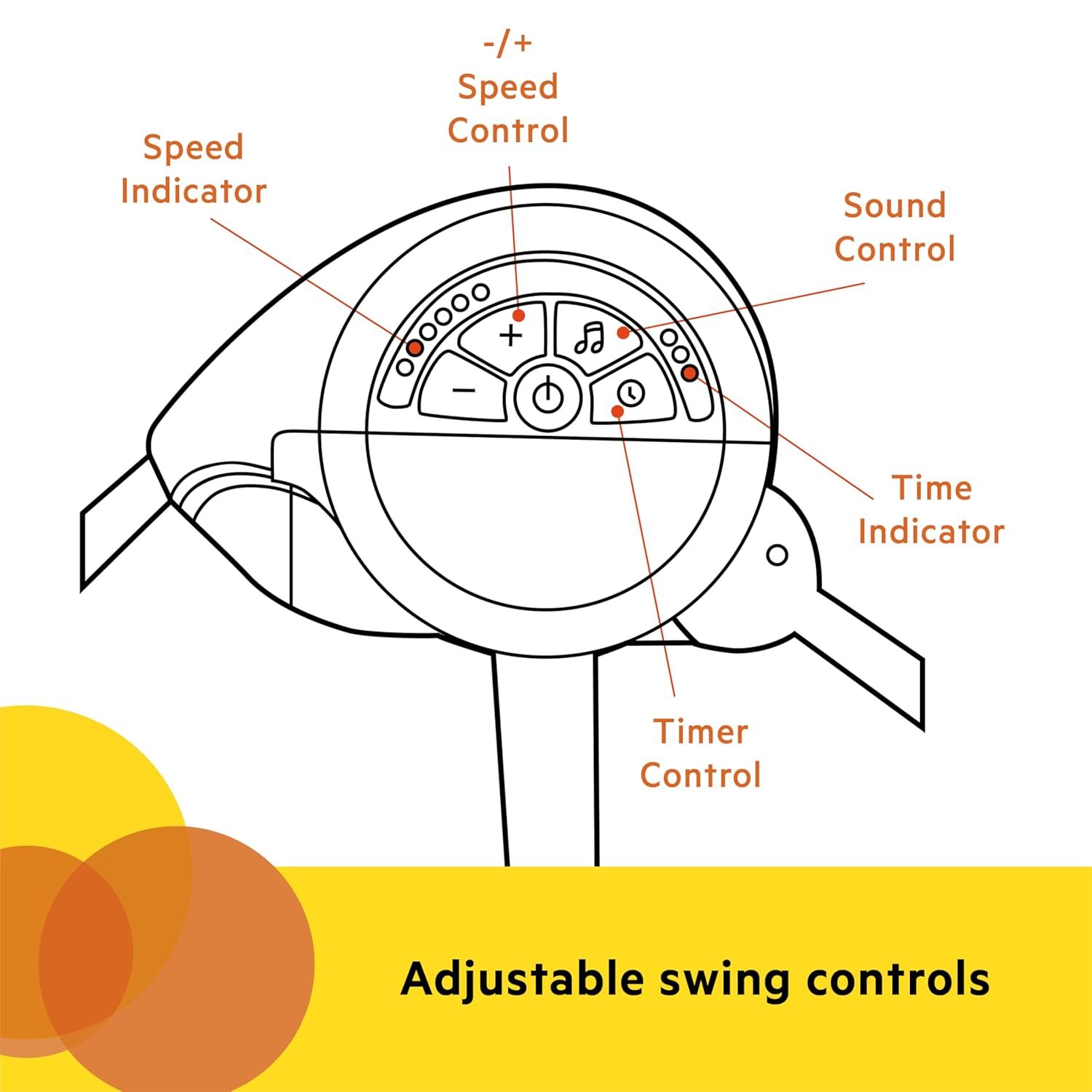 Bright Starts Playful Paradise Portable Compact Automatic Baby Swing with Music, Unisex, Newborn + - Image 7