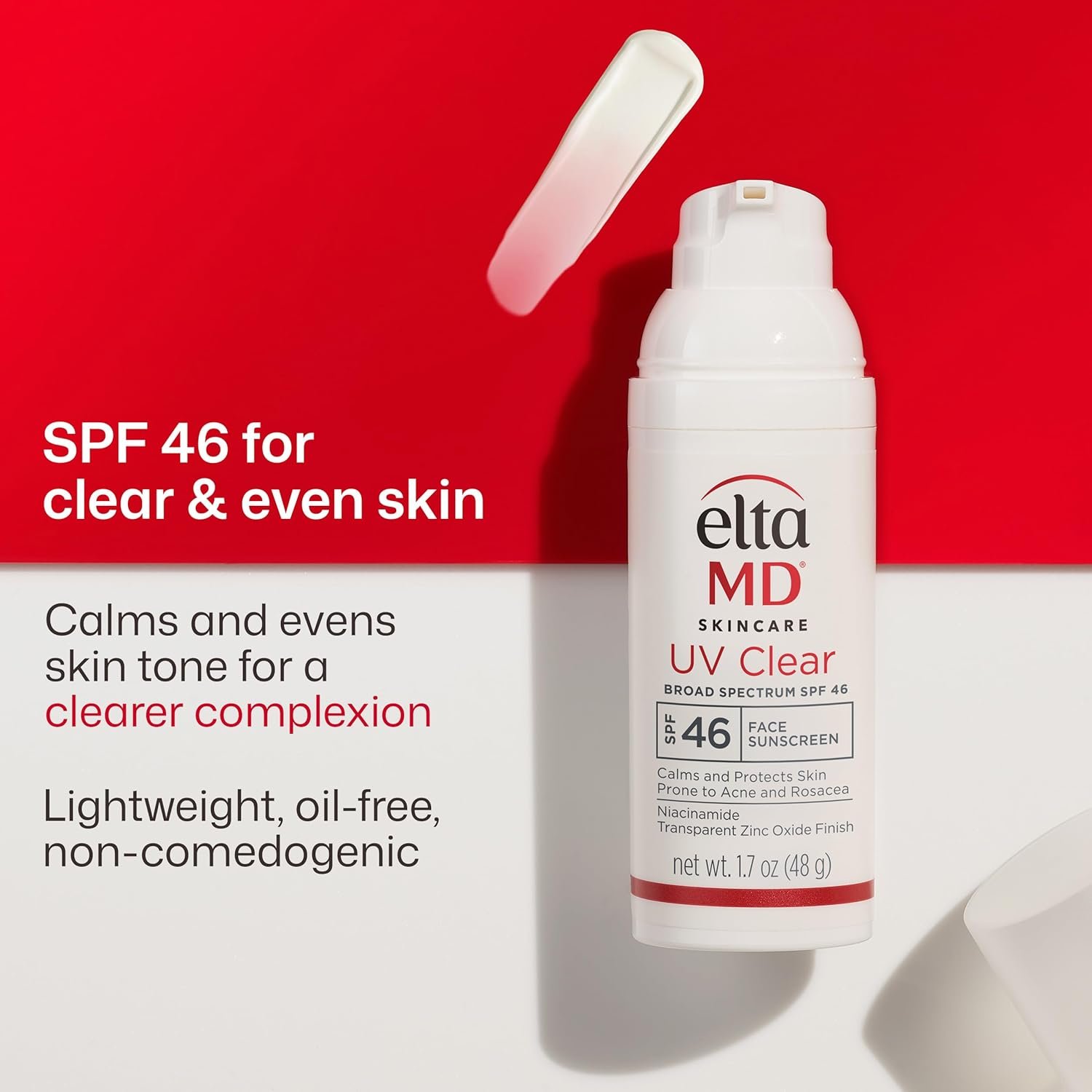 EltaMD UV Clear Tinted Face Sunscreen SPF 46, Oil Free Sunscreen for Sensitive Skin with Zinc Oxide, Dermatologist Recommended - Image 2