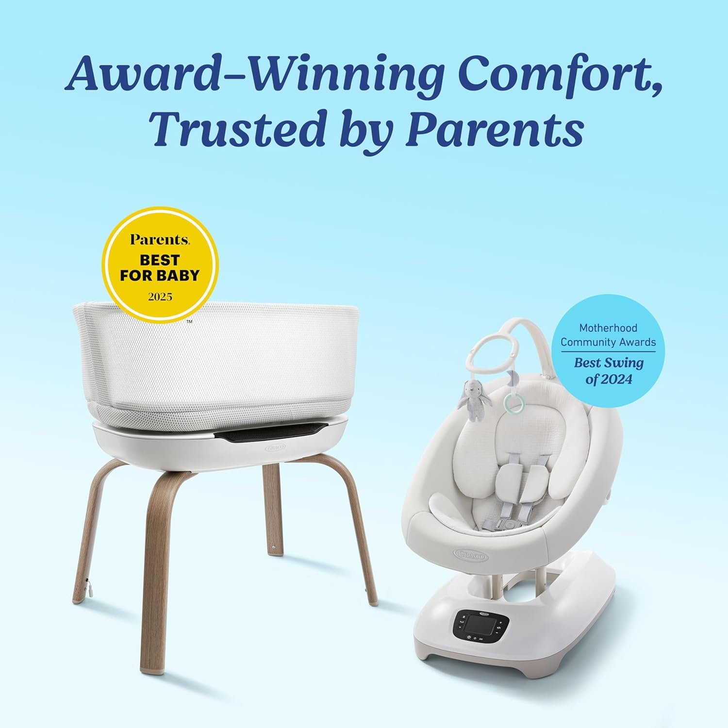 Graco SmartSense Baby Swing with Cry Detection Technology, Soothing Motions and Calming Vibrations, Comfortable Infant Support, Rori - Image 7