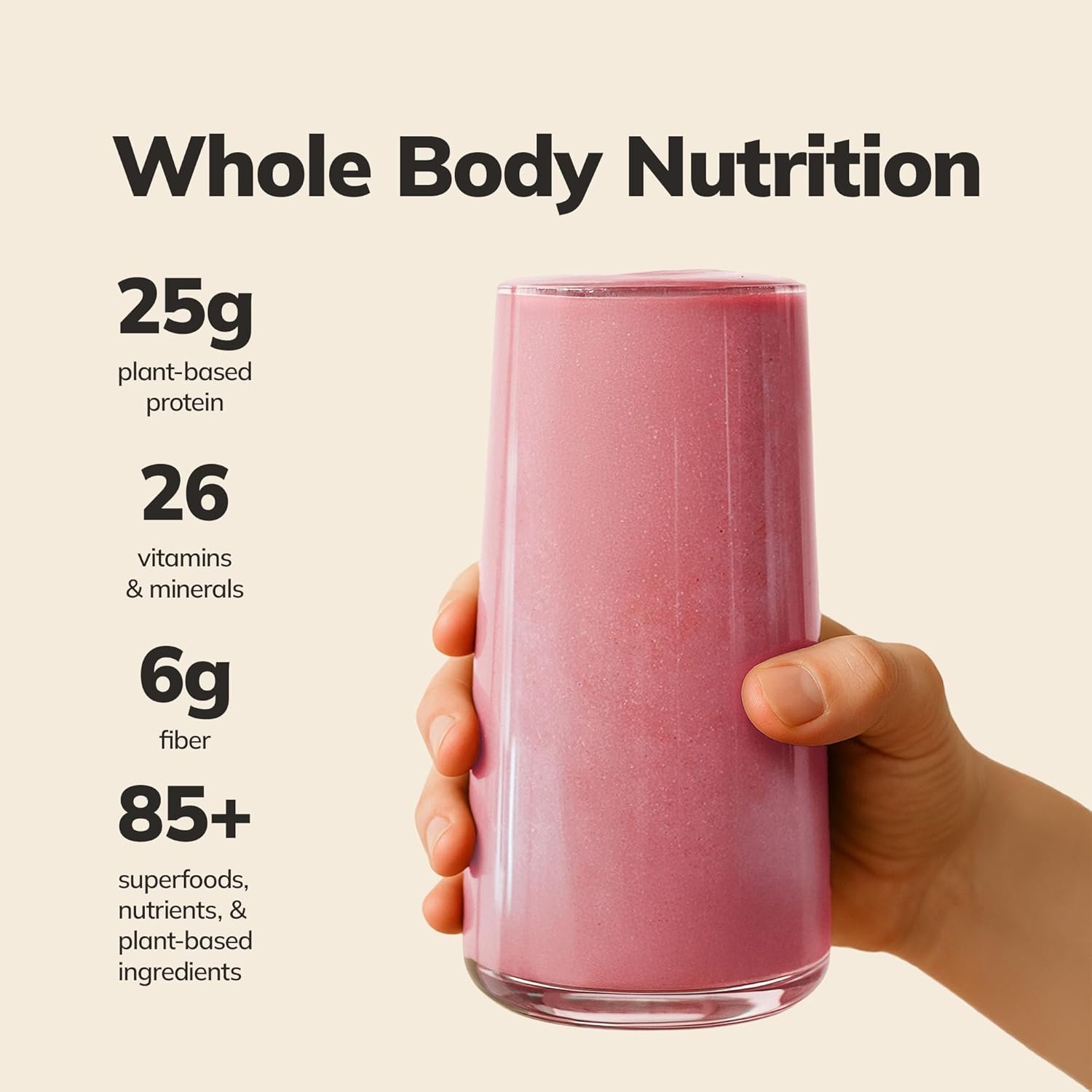 Ka’Chava All-In-One Nutrition Shake Blend, Strawberry, 15 Servings, 85+ Superfoods & Nutrients, Greens Plant-Based Powder Protein Drink, Digestive Enzymes & Probiotics, Vegan Dairy Gluten Free - Image 2