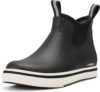 HISEA Men’s Deck Rain Boots Saltwater Fishing Booties Waterproof Ankle Rain Boots with High Traction
