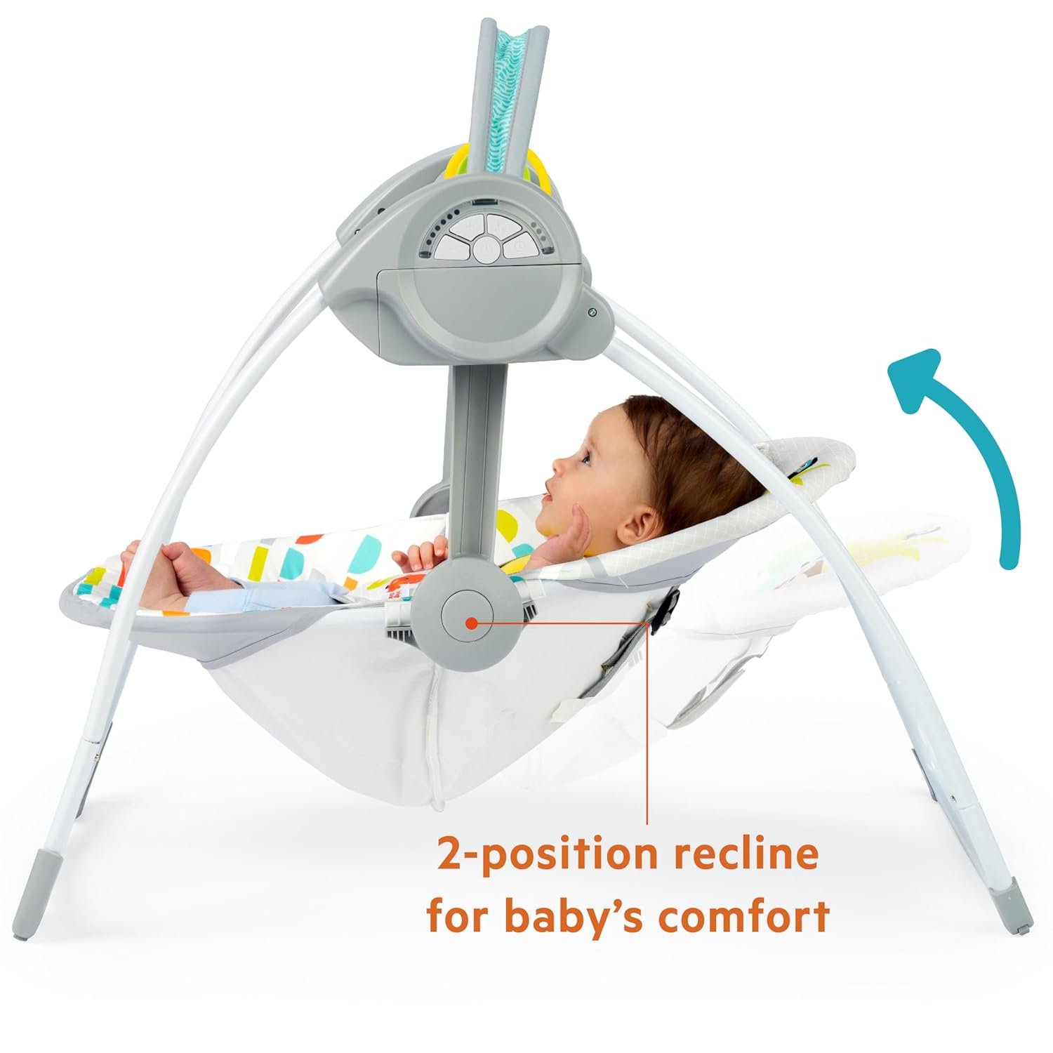 Bright Starts Playful Paradise Portable Compact Automatic Baby Swing with Music, Unisex, Newborn + - Image 4